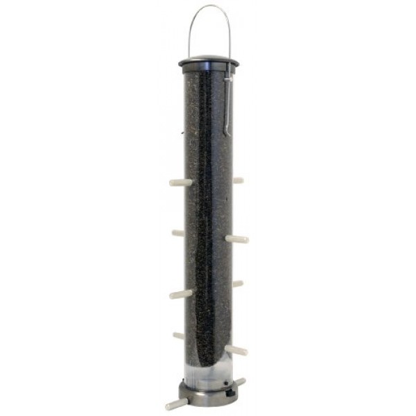 Aspects 398 Quick-Clean Thistle Tube Feeder, Large - Brushed Nickel