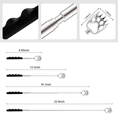 Asqarqo Back Scratcher 3 Pack Different Design Stainless Telescopi...