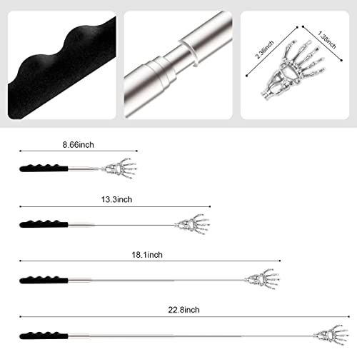 Asqarqo Back Scratcher 3 Pack Different Design Stainless Telescopi...