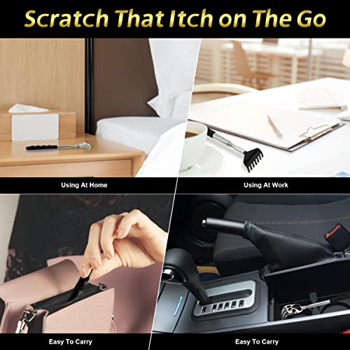 Asqarqo Back Scratcher 3 Pack Different Design Stainless Telescopi...