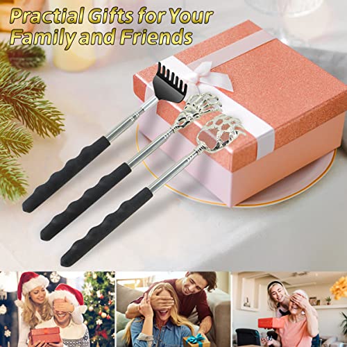 Asqarqo Back Scratcher 3 Pack Different Design Stainless Telescopi...