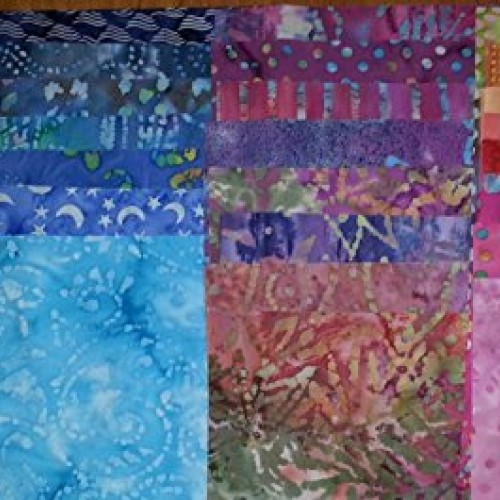 Lot of 100pcs Batik Quilt Blocks, Cotton Fabric Charm Pack, 5 Squ...