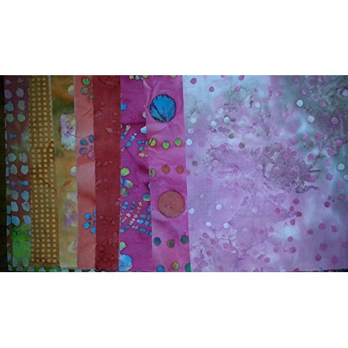 Lot of 100pcs Batik Quilt Blocks, Cotton Fabric Charm Pack, 5 Squ...