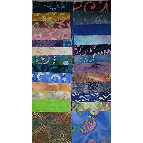 Lot of 100pcs Batik Quilt Blocks, Cotton Fabric Charm Pack, 5 Squ...