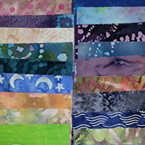 Lot of 100pcs Batik Quilt Blocks, Cotton Fabric Charm Pack, 5 Squ...
