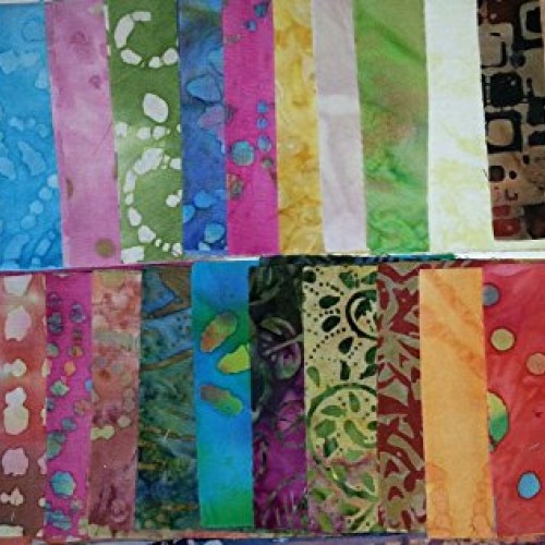 Lot of 100pcs Batik Quilt Blocks, Cotton Fabric Charm Pack, 5 Squ...