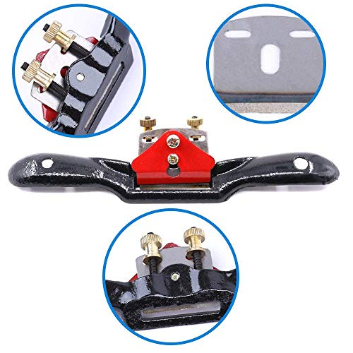 Adjustable SpokeShave with Flat Base and Metal Blade for Wood Craf...