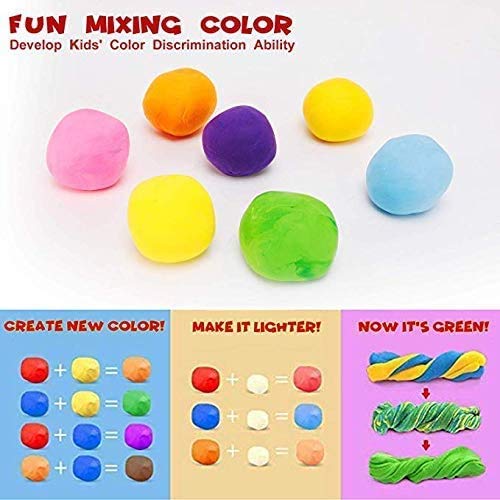 Air Dry Clay 48 Colors, Modeling Clay with Creation Manual Seal Ba...