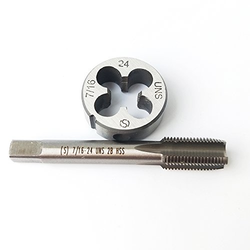 ASZLBYM 7/16-24 HSS Tap And Die Set， UNS Machine Thread Tap and U...