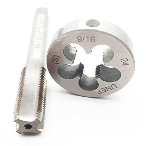 ASZLBYM 9/16-24 Tap And Die Set ，UNEF HSS right hand Machine Tap...
