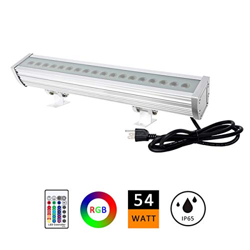 ATCD 54W RGBW LED Wall Washer Light, Color Changing, Linear Strip ...