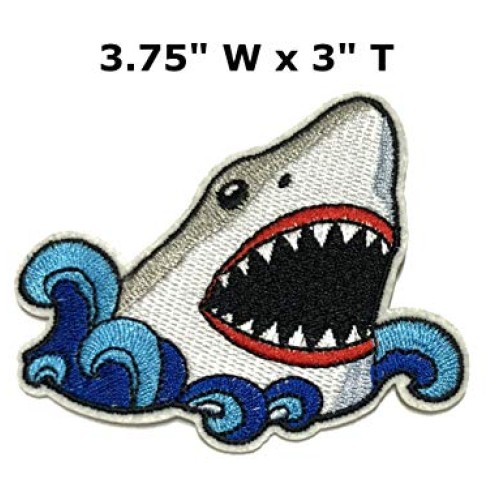 Great White Shark Embroidered Patch Sea World Ocean Series Sharks ...