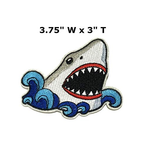 Great White Shark Embroidered Patch Sea World Ocean Series Sharks ...