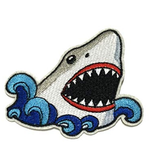 Great White Shark Embroidered Patch Sea World Ocean Series Sharks ...