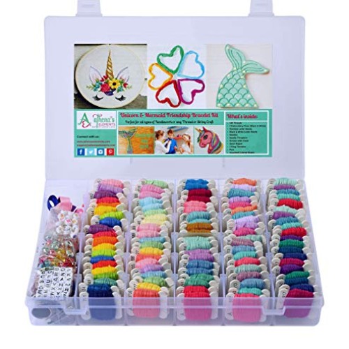 Embroidery Floss Friendship Bracelet String Kit - 276pcs Embroider...