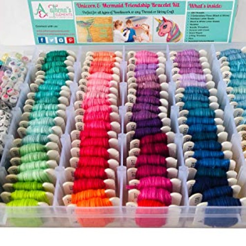 Embroidery Floss Friendship Bracelet String Kit - 276pcs Embroider...