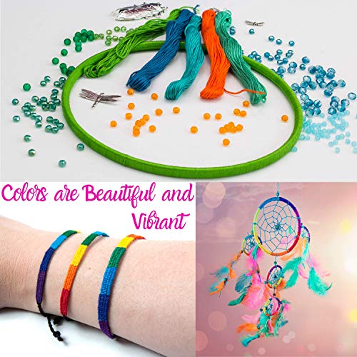 Friendship Bracelet String Kit - 276pcs Embroidery Floss and Acces...