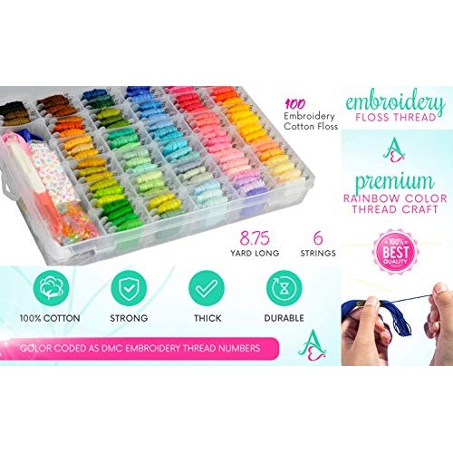 Friendship Bracelet String Kit - 276pcs Embroidery Floss and Acces...