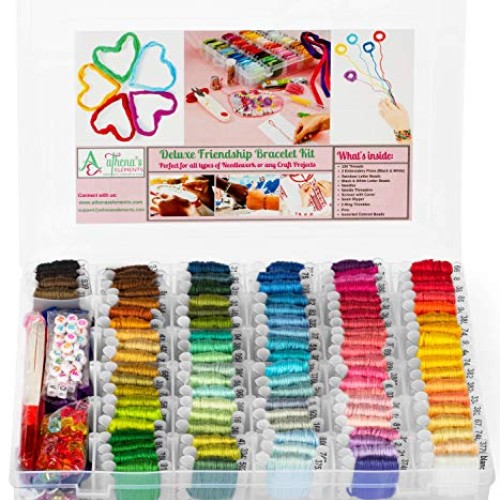 Friendship Bracelet String Kit - 276pcs Embroidery Floss and Acces...