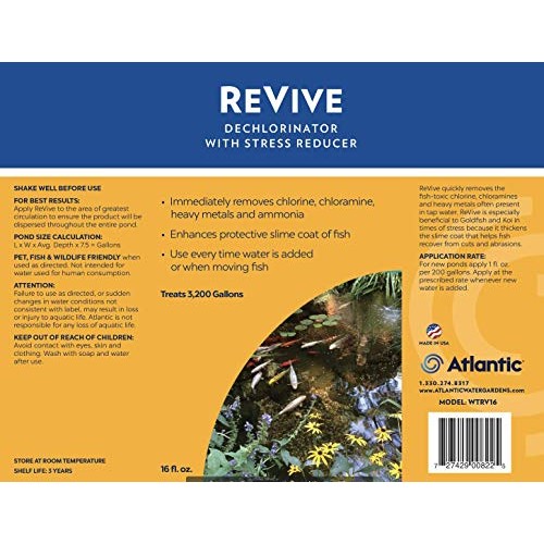 Atlantic Water Gardens Pond & Water Declorinator Treatment, 16-Ounce
