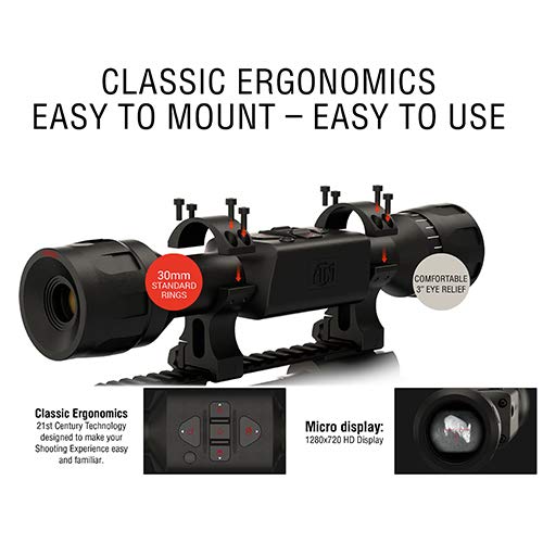 ATN TIWSTLT136X Thor LT 3-6x Thermal Rifle Scope w/10+hrs Battery ...