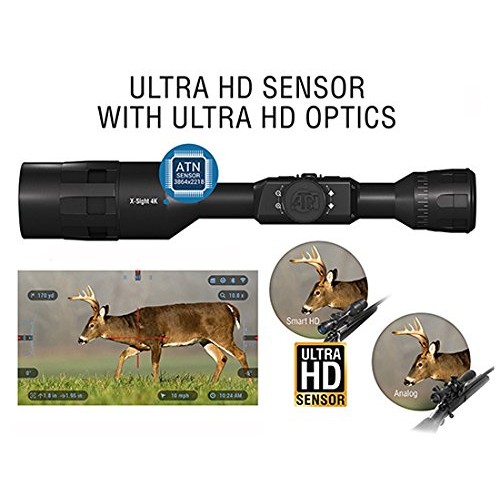 ATN X-Sight 4K Pro Smart Day/Night Rifle Scope 5-20x - Ultra HD 4K...