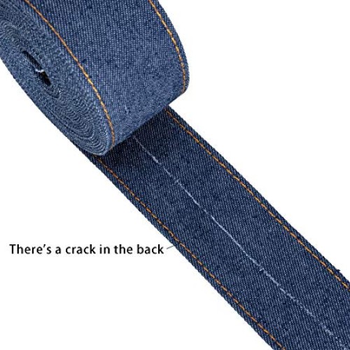 ATRBB 16.5 Yards Stitch Denim Ribbon,Layering Cloth Fabric Jeans B...