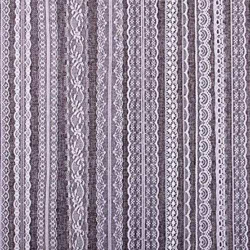 ATRBB 25 Yards White Lace Trim Roll Patterns Lace Ribbon for Sewin...