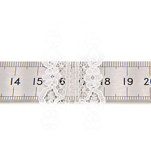 ATRBB 25 Yards White Lace Trim Roll Patterns Lace Ribbon for Sewin...