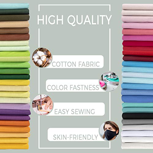 Aubliss 50pcs 9.8 x 9.8 25cm x 25cm Cotton Fabric Bundle Pre-C...