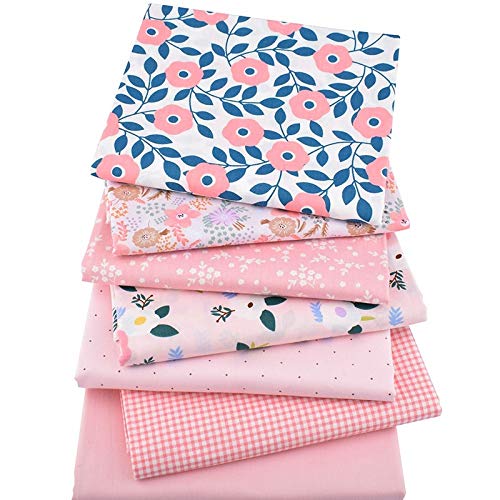 Aubliss 50pcs Quilting Cotton Craft Fabric Bundle 100% Cotton - 9...