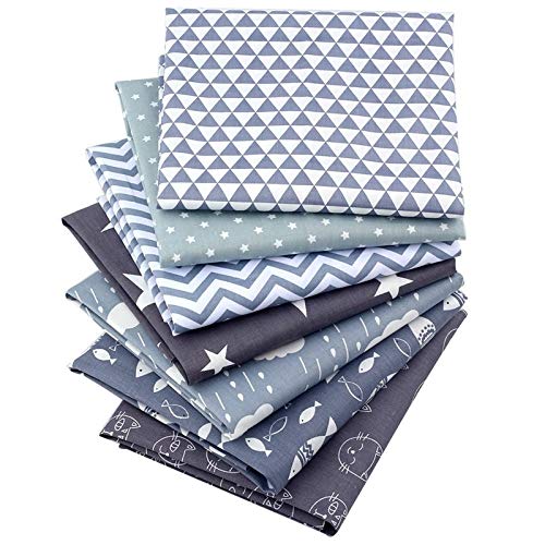 Aubliss 50pcs Quilting Cotton Craft Fabric Bundle 100% Cotton - 9...