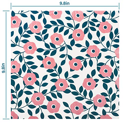Aubliss 50pcs Quilting Cotton Craft Fabric Bundle 100% Cotton - 9...