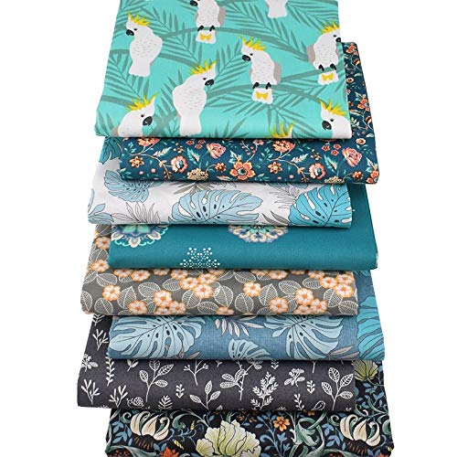 Aubliss 50pcs Quilting Cotton Craft Fabric Bundle 100% Cotton - 9...