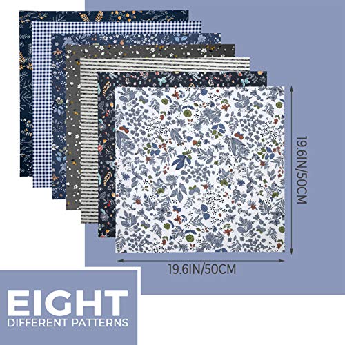 Aubliss 8pcs Fat Quarter Fabric Bundles 20 x 2050cm x 50cm C...