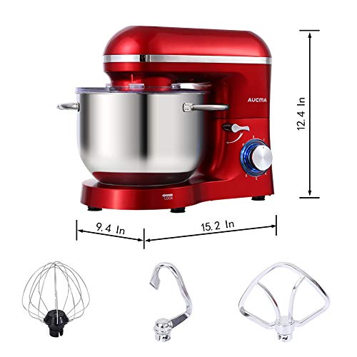 Aucma Stand Mixer,6.5-QT 660W 6-Speed Tilt-Head Food Mixer, Kitche...
