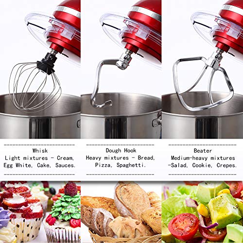 Aucma Stand Mixer,6.5-QT 660W 6-Speed Tilt-Head Food Mixer, Kitche...