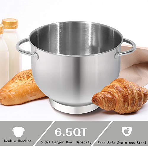 Aucma Stand Mixer,6.5-QT 660W 6-Speed Tilt-Head Food Mixer, Kitche...