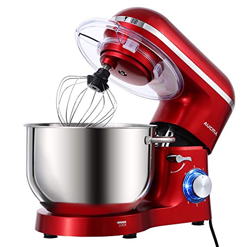 Aucma Stand Mixer,6.5-QT 660W 6-Speed Tilt-Head Food Mixer, Kitche...