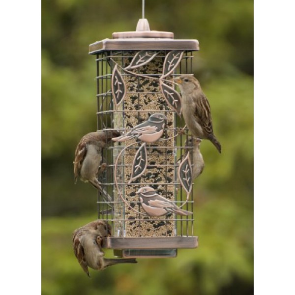 Audubon Kay Home Products Squirrel-Resistant Caged Tube Feeder
