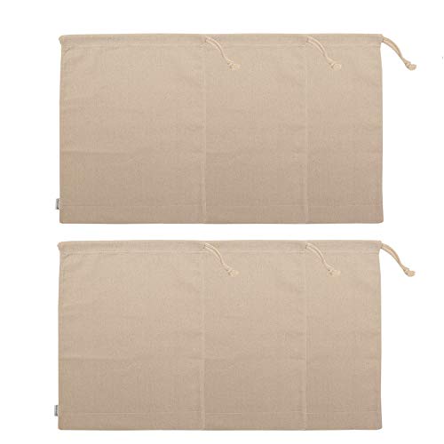 Augbunny Cotton/Linen Blend 14- by 17-1/2-inch Muslin Produce Bags...