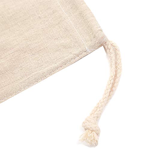 Augbunny Cotton/Linen Blend 14- by 17-1/2-inch Muslin Produce Bags...