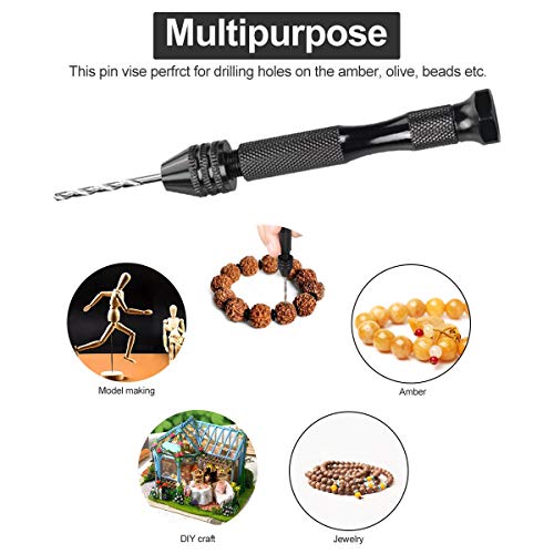 62 Pieces Pin Vises Hand Drill Bits, Micro mini Twist Drill Bits S...