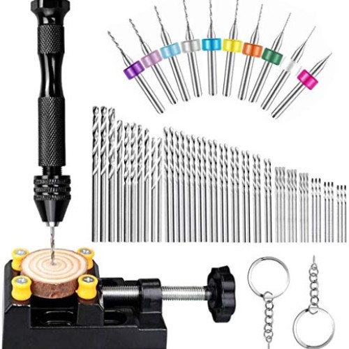 62 Pieces Pin Vises Hand Drill Bits, Micro mini Twist Drill Bits S...