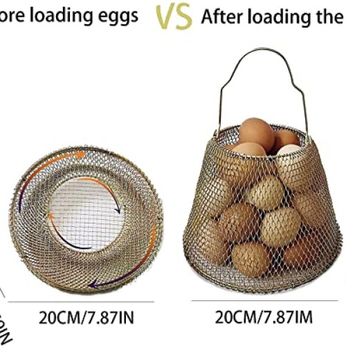 Auhafaly Egg Basket, Collapsible Mini Storage - Can Easily Load Eg...