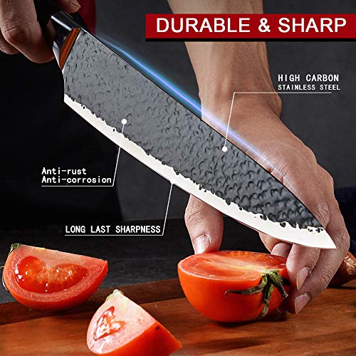 6 Pieces Professional Kitchen Knives Set With Giftbox, High Carbon...