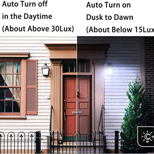Aukora Dusk to Dawn Light Bulb 4 Pack, 12W 100-Watt Equivalent 10...