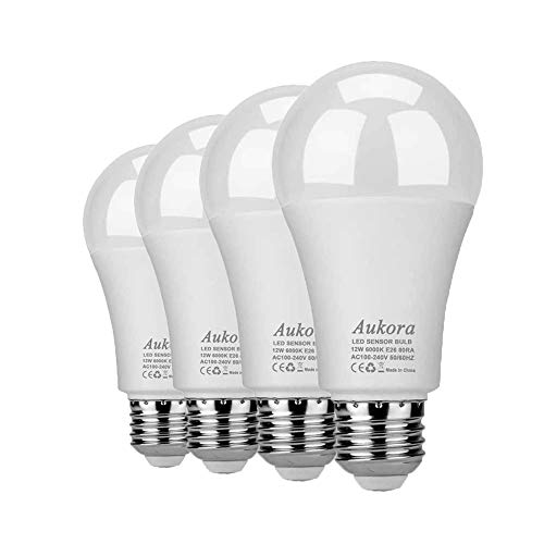 Aukora Dusk to Dawn Light Bulb 4 Pack, 12W 100-Watt Equivalent 10...