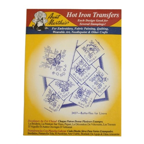 Aunt Marthas Iron On Transfer Patterns for Stitching, Embroidery ...