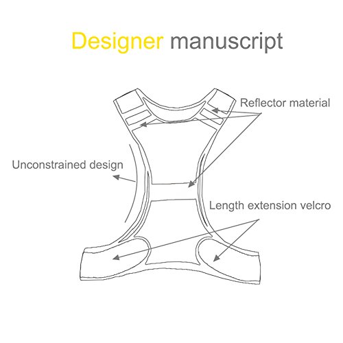 Reflective Night Running Vest with Adjustable Strap & Breathable H...